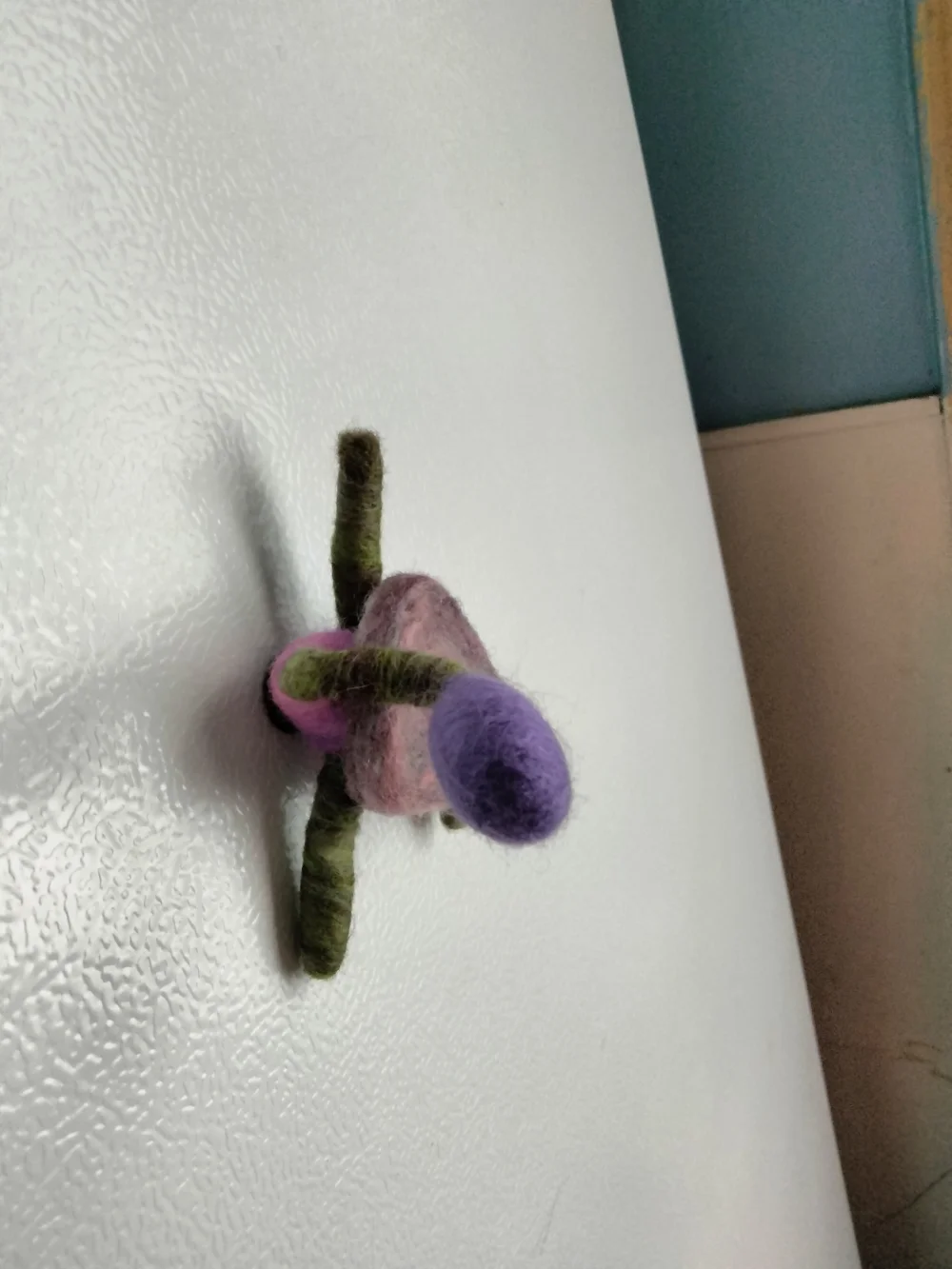 Handmade Needle Felted Turtle Magnet